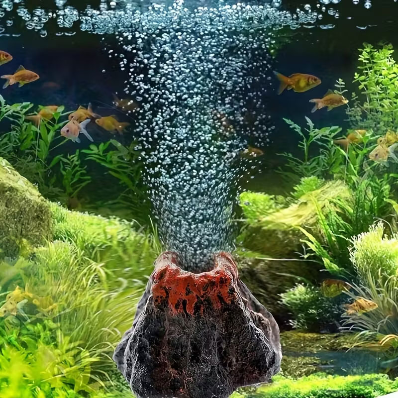 Aquarium Planted Seeds - Batu Gelembung Vulkanik untuk Akuarium, Tidak