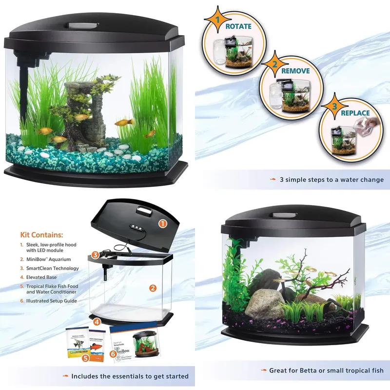 Planted Aquarium Materials - Akuarium Hidroponik Tanaman Akrilik Kaca Transparan