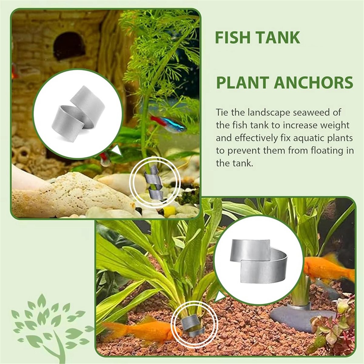 Aquarium Plant Rings - Pemberat Tanaman Akuarium Hemat Waktu untuk