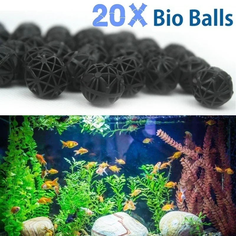 Aquarium Planted Tank Filter - 20 Buah 16Mm Bola Bio Akuarium